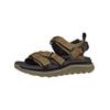 Sandale GEOX "Geox Sandalen Lederimitat/Textil", Kinder, Gr. 42, braun (military), Lederimitat, Textil, sportlich, Schuhe