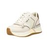 Sneaker REPLAY "Replay Sneaker Leder/Textil", Damen, Gr. 40, beige (beige, gold), Leder, Textil, casual, Schuhe