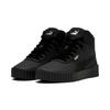 Sneaker PUMA "CARINA 3.0 MID WTR", Gr. 40,5, schwarz (puma schwarz, puma silber), Synthetik, unifarben, sportlich, Schuhe
