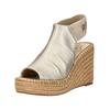 Keilsandalette REPLAY "Replay Sandalen Lederimitat", Damen, Gr. 37, grau (platin), Lederimitat, casual, Schuhe