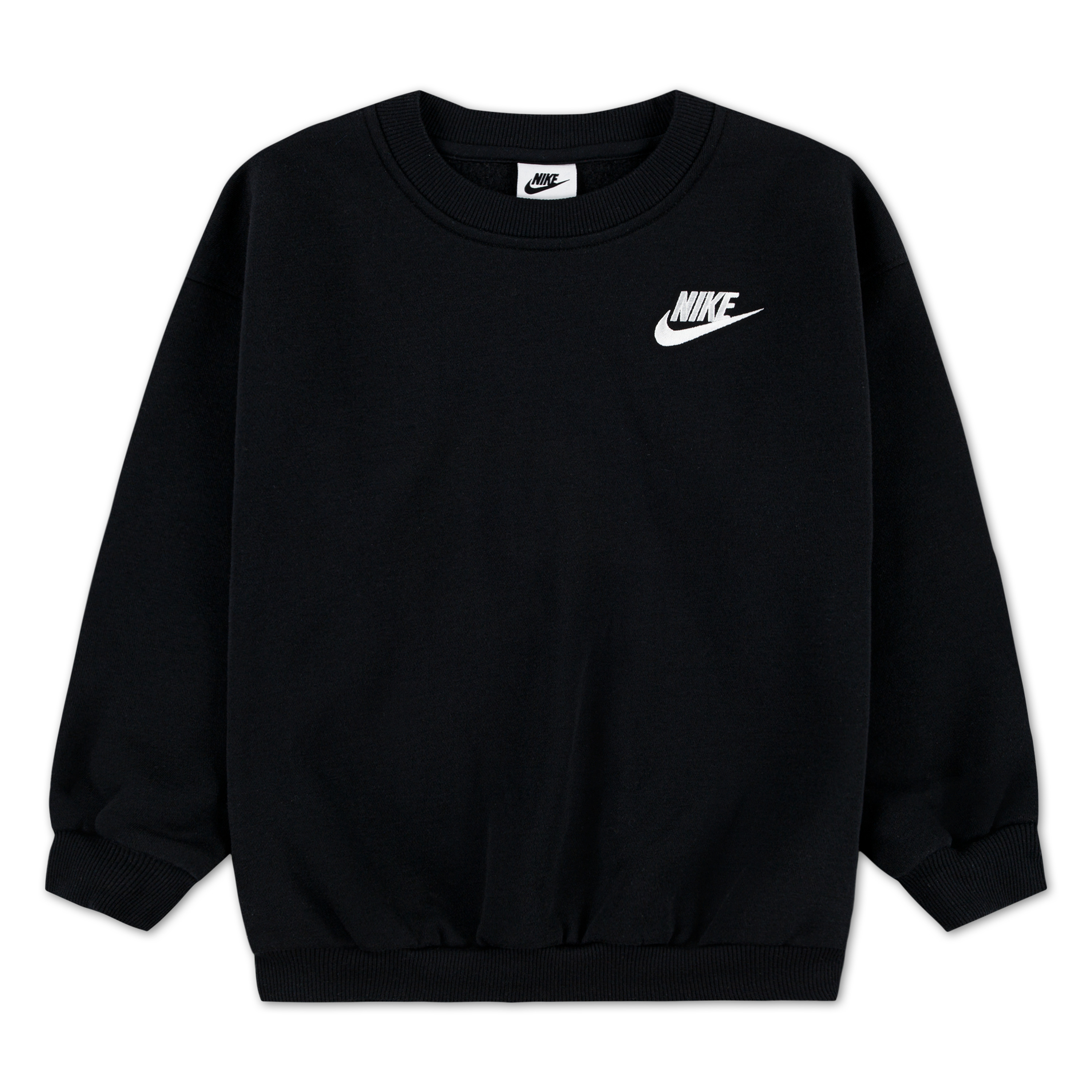 Sweatshirt NIKE SPORTSWEAR "NKG LBR OVERSIZED CREW", Kinder, Gr. 116 (6), schwarz, Obermaterial: 60% Baumwolle, 40% Polyester, Sweatshirts, für Kinder Image