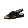 Riemchensandale CAPRICE "Caprice Sandalen Nappaleder", Damen, Gr. 37, schwarz, Nappaleder, casual, Schuhe