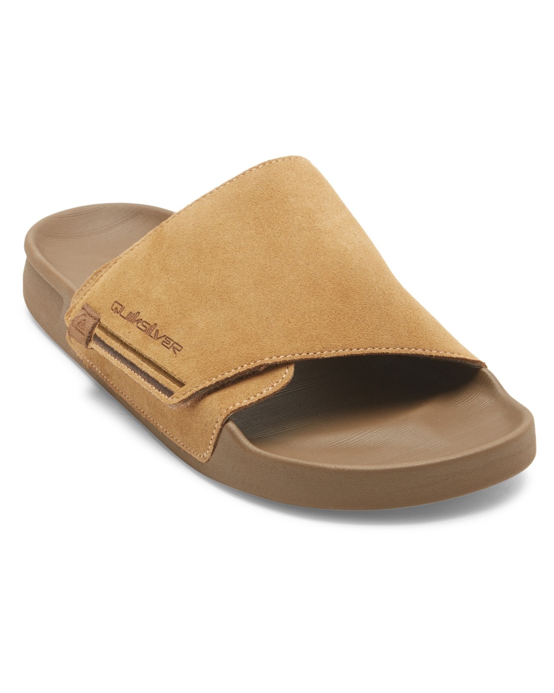Sandale QUIKSILVER "Rivi", Gr. 7(40), beige (tan 1), Obermaterial: Wildleder, Außensohle: Gummi, Schuhe