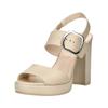 High-Heel-Sandalette NERO GIARDINI "Nero Giardini Sandalen Leder", Damen, Gr. 35, beige, Leder, elegant, Schuhe