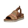 Keilsandalette TAMARIS "Tamaris Sandalen Leder/Textil", Damen, Gr. 38, bunt (multicolor), Leder, Textil, casual, Schuhe