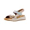 Keilsandalette GABOR "Gabor Sandalen Nappaleder", Damen, Gr. 41, puder, Nappaleder, casual, Schuhe