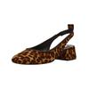Slingpumps STEVE MADDEN "STEVE MADDEN Pumps Leder", Damen, Gr. 38, braun (leopard), Leder, casual, Schuhe
