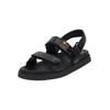 Riemchensandale STEVE MADDEN "STEVE MADDEN Sandalen Leder", Damen, Gr. 36, schwarz, Leder, casual, Schuhe