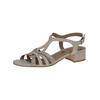 Riemchensandale CAPRICE "Caprice Sandalen Leder", Damen, Gr. 40, weiß (weiß, silber), Leder, casual, Schuhe