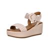 Keilsandalette INUOVO "INUOVO Sandalen Leder", Damen, Gr. 41, rosa (hellrosa), Leder, casual, Schuhe