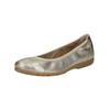 Ballerina CAPRICE "Caprice Ballerinas Leder", Damen, Gr. 39, grau (platin), Leder, casual, Schuhe