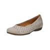 Ballerina GABOR "Gabor Ballerinas Nubukleder", Damen, Gr. 40, beige (leinen), Nubukleder, casual, Schuhe