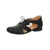 Schnürschuh THINK "Think Halbschuhe Nappaleder", Damen, Gr. 39,5, schwarz (schwarz, schwarz), Nappaleder, casual, Schuhe