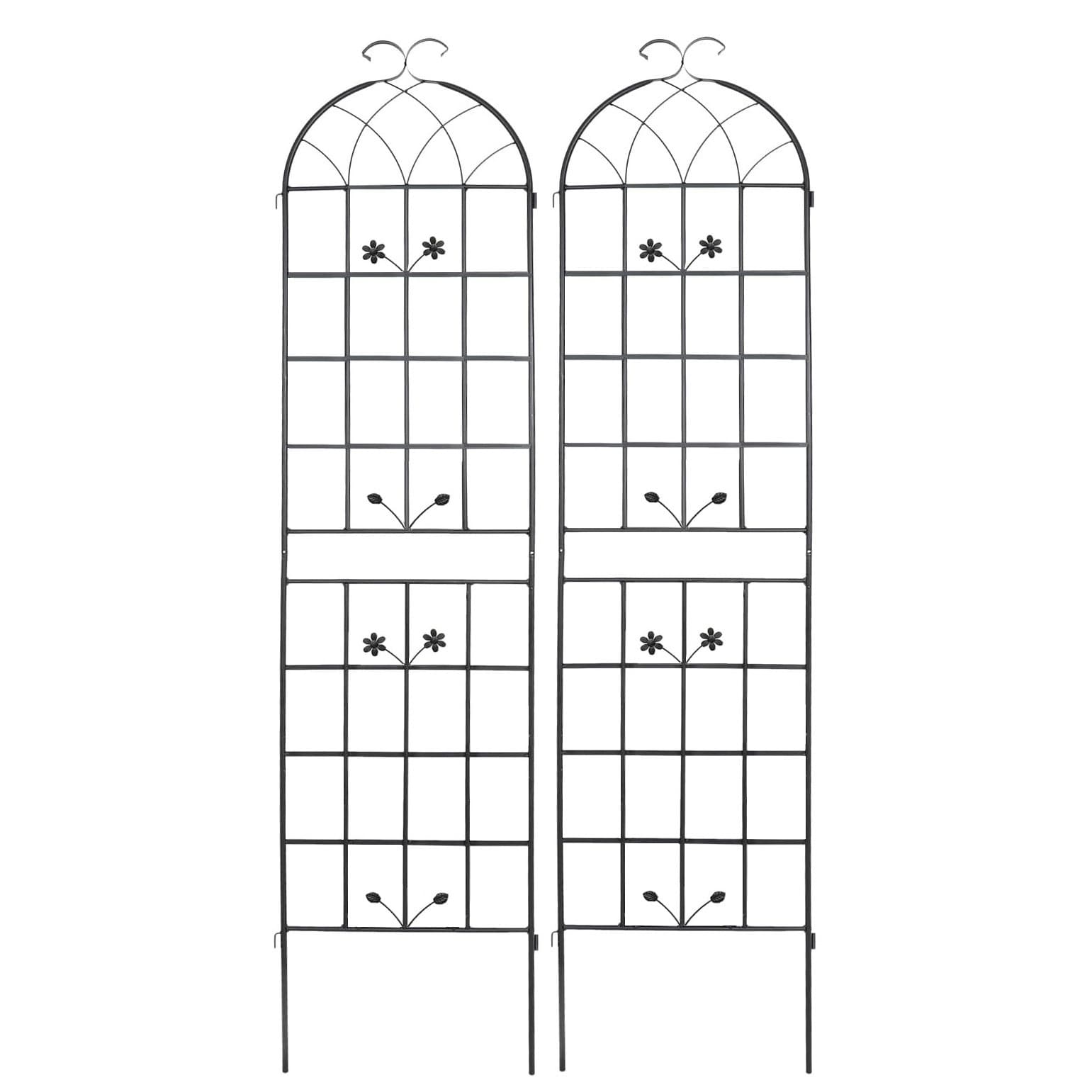 Metal Garden Trellis, 2 Pack Metal Trellis for Climbing Plants, Indoor/Outdoor Plant Trellis for Potted Plants House Plants