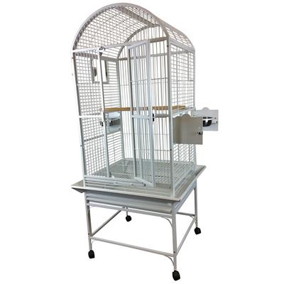 A&E Cage Company White Classico Dometop Medium Bird Cage, 24" L X 22" W X 61" H
