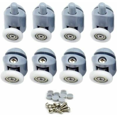 Duschtürrollen – Set mit 8 Duschtürrollen für Duschschiebetüren, Durchmesser 25 mm. Image
