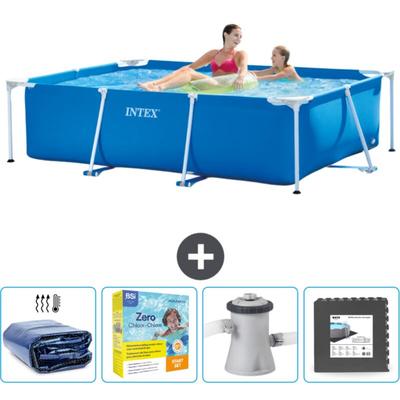 Schwimmbecken mit rechteckigem Rahmen – 220 x 150 x 60 cm – Blau – im Lieferumfang enthalten Image