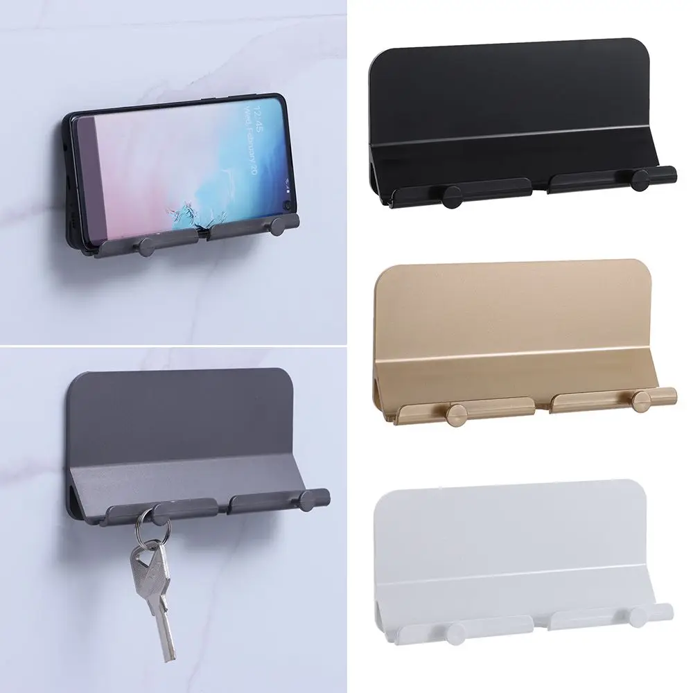 Wand Halterung Ladegerät Haken Telefon Halter Wand Hängen Kabel Organizer Stehen Halterung Dock Klebte Wand Telefon Tablet Halter Liefert Image