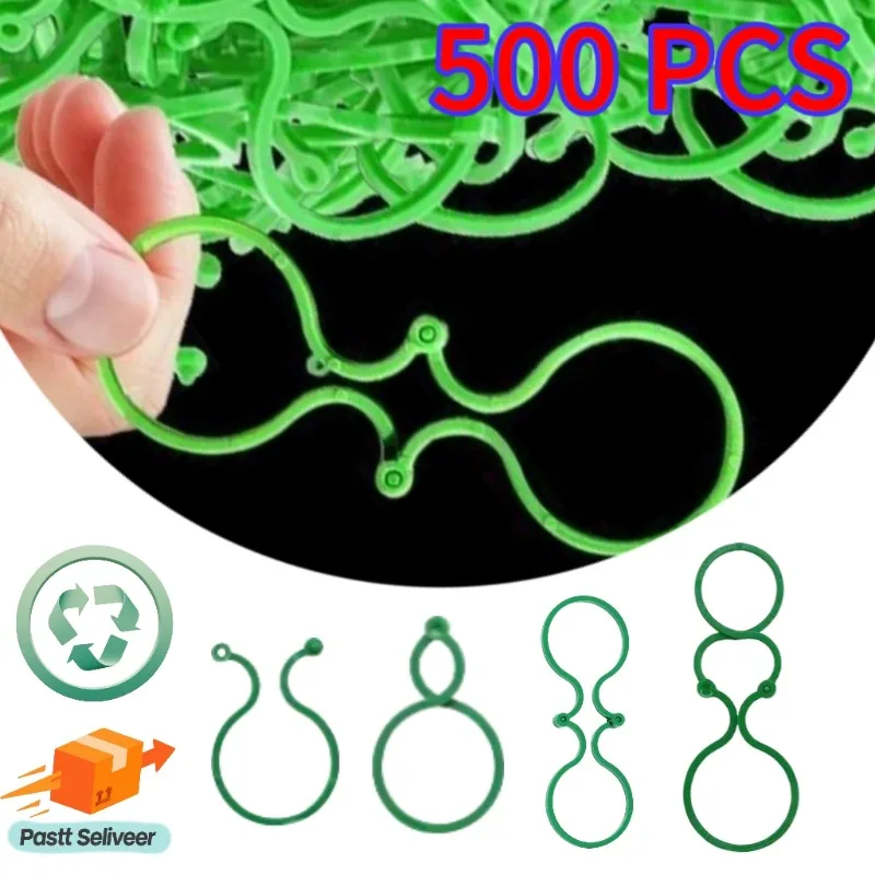 50-500PCS Wiederverwendbare Kunststoff Gartenarbeit Schnalle Anlage Klettern Wand Feste Schnalle Garten Anlage Halter Schnalle Reben Binden clips Image