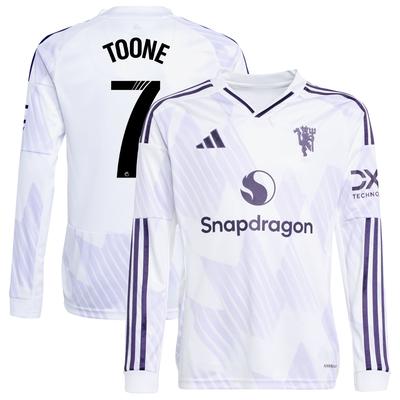 Manchester United adidas 24/25 Auswärtstrikot - Langarm - Kinder mit Aufdruck Toone 7 Image