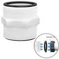 Adaptateur de connecteur de tuyau de piscine en PVC de 1.5 pouces, contrôle à double sortie avec connecteur unique pour piscines hors sol Intex et Colemans