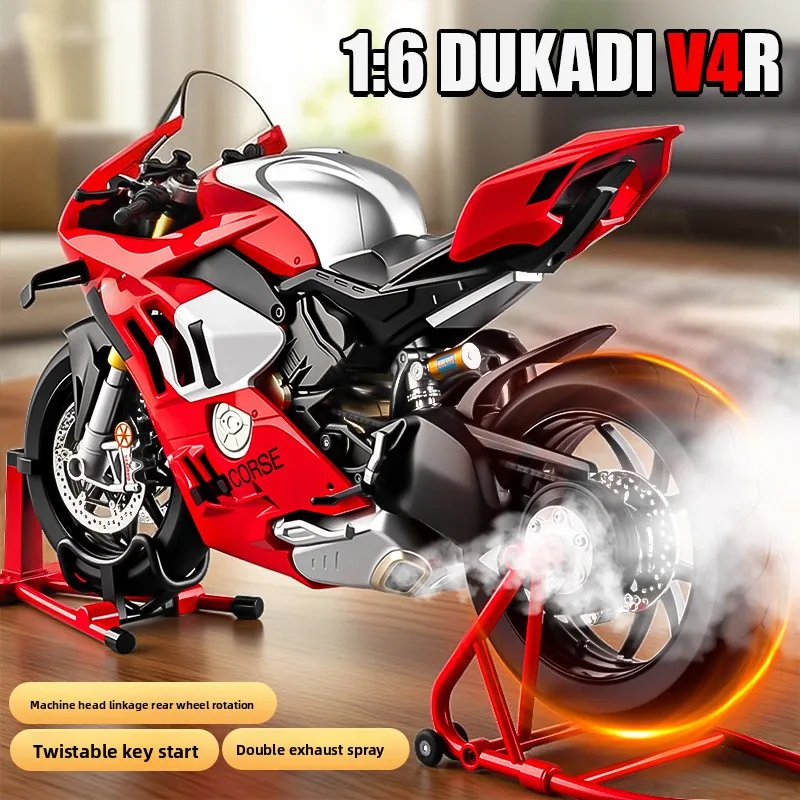 Spray 1:6 Legierung Ducati V4S Racing Motorrad Modell Sammlung Druckguss Motorrad Geschenk Freund Miniatur Voiture Home Decor Image