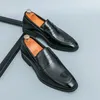 Sommer Herren Klassische Loafer Herren Ein Fuß Business Casual Bequeme lächelnde kleine Lederschuhe Schwarz und Braun Größe 38-46