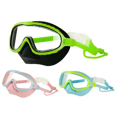Kids Goggles With Nose Cover Snorkeling Glasses Anti-Fog No-Leak Water-resistant Diving Pool Snorkeling Goggles Gear For Girl