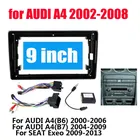 Canbus o fascia radio per AUDI A4 2002-2008 | Kit di montaggio su cruscotto stereo da 9 pollici | Telaio cruscotto GPS | Cornice per accessori audio per auto