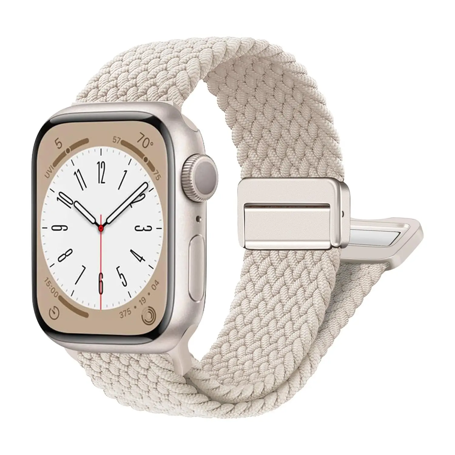 Nylon armband für Apple Uhren armband 44mm 40mm 45mm 49mm 41mm 38 Magnets chnalle geflochtenes Armband iwatch Serie se 7 5 6 8 9 ultra 2 Image