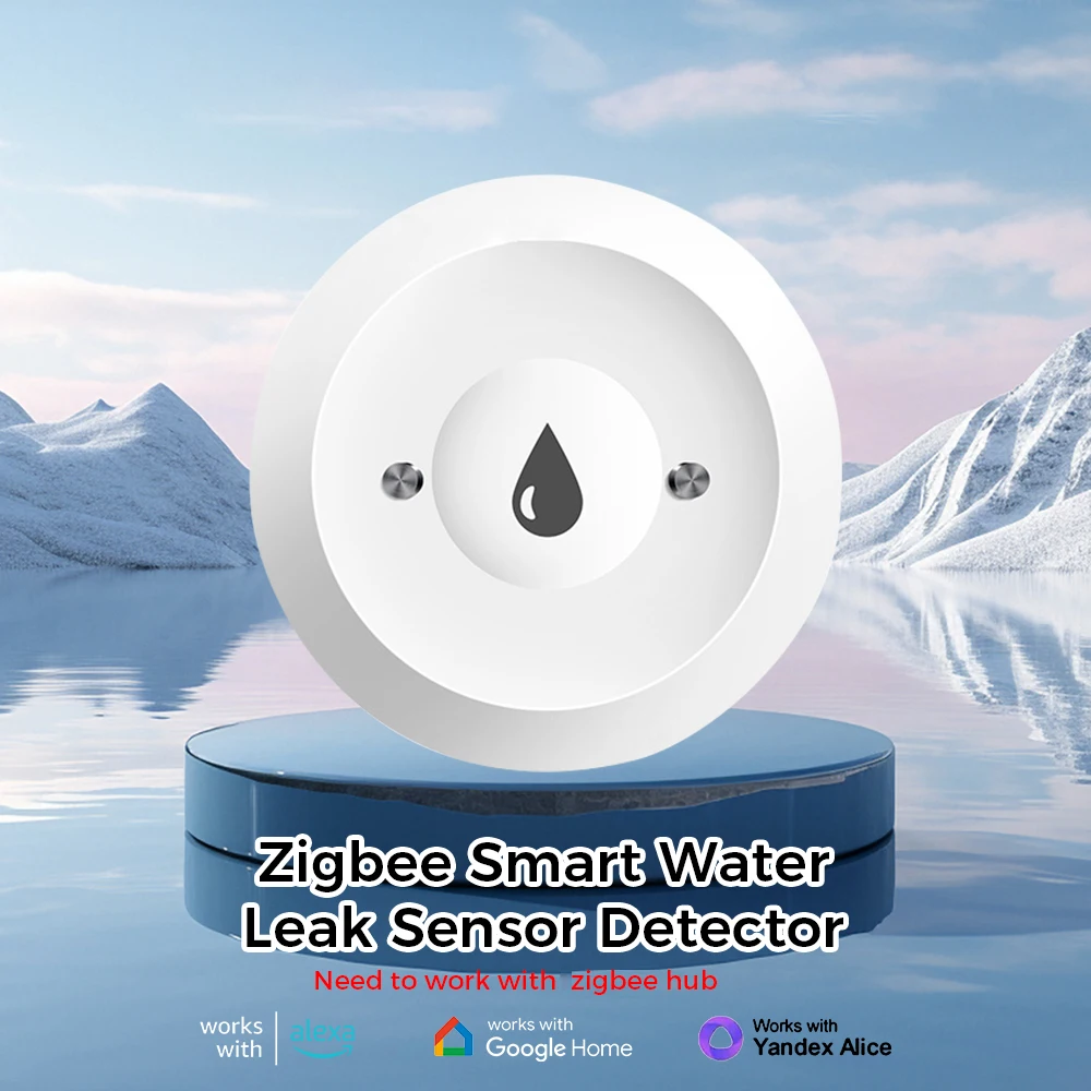 ZigBee Wasser Erkennen Sensor Alarm Wasser Sensor Leck Detektor Flut Wasser Leckage Alarm APP Steuerung Arbeit Mit Zigbee Gateway Image