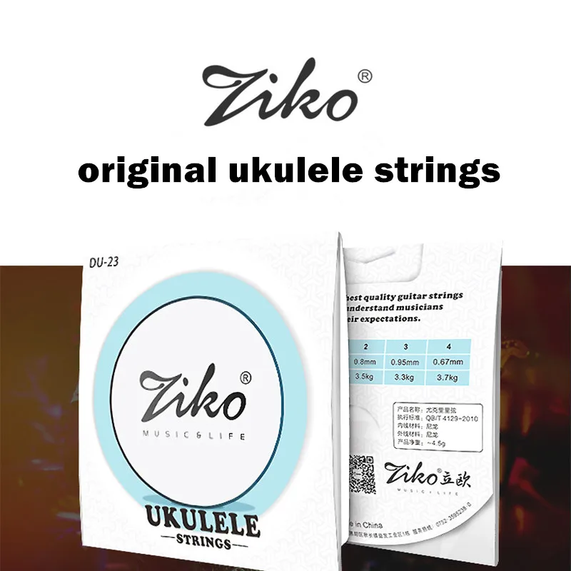 ZIKO Ukulele Saiten Sopran Concet Tenor Allgemeine Verwendung Nylon Ukulele Saiten Ukulele LOW G Saiten Musikinstrumente Image