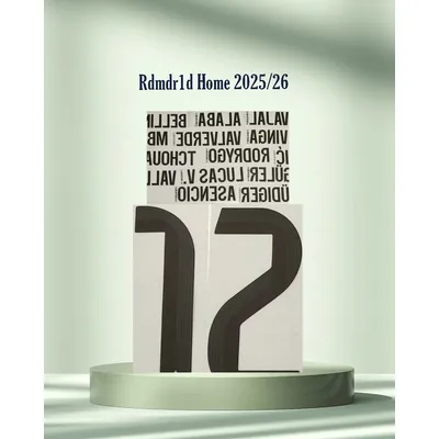 2025/26 RdMad1d Customize Home namesets Home Trent & Valverde Name and number top AAAA quality iron on nameset 2026 Top Quality