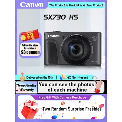 Canon PowerShot SX730 HS SX60 HS Portable Small Card Digital Camera 40X Optical Zoom Lens 1080P HD Video Cameras SX740 SX70（Used