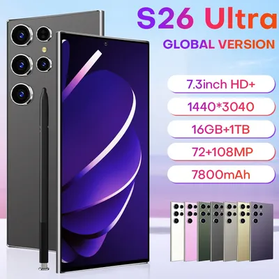 NEW S26 Ultra HOT 2025 original intelligent 5G dual card dual standby Android 14 system global version 8000mAh battery