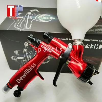 Tpaitlss Paint 600ml Red 110B 1.3mm Nozzle LVMP Spray Gun Car with Mixing Cup Water Based Air Spray Gun Airbrush