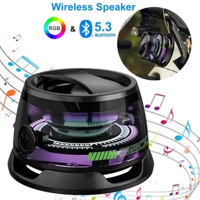 2025 New Outdoor Magnetic Bluetooth Speaker Wireless Portable Mini Travel Stereo Speaker with RGB Color Light And Phone Holder