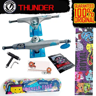 spitfire wheels forged 5.25inch VENTURE thunder skateboard trucks good quality LM pro chrome steel bearings grip tape skateboard