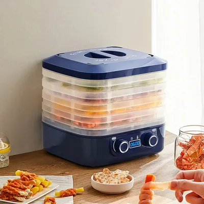 48Hours Long Lasting Thermostatic Fruit Drying Device 5 Layers Food Dehydrator Snack Herb Desiccator Temperature Adjustable