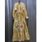 Fashion designer stand-up collar long-sleeved printed loose dress autumn women