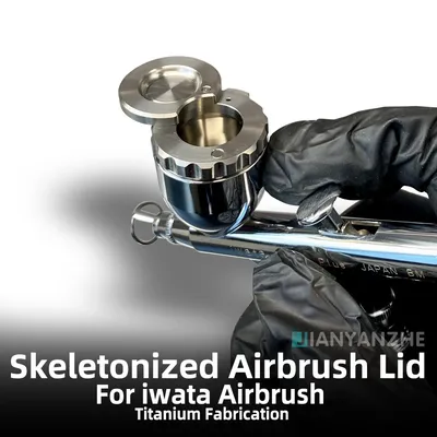 Airbrush material cup spray bottle hollow lid Slider design Titanium Manufacturing Prevents paint spills For iwata Airbrush