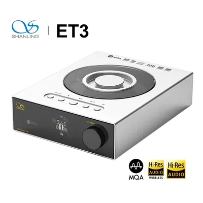 SHANLING ET3 HIFI CD Transport Player Wireless WiFi Streaming Hi-Res Audio Full-Featured Digital Turntable Bluetooth 5.0 PCM768