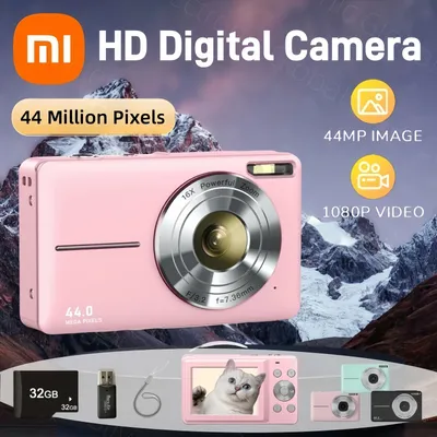 Xiaomi Digital Camera 44MP 50MP 16X Student Camera FHD 1080P Shoot Kids Camera with 32GB Card Anti-Shake Digital Video Camera
