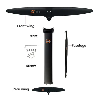 Factory Sales High-Performance GY-H1051 Hydrofoil Board 915 Square CM Unpowered Carbon Brazed Material Water Surfing