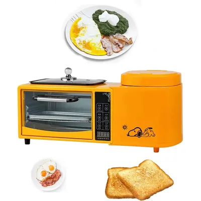 Breakfast Station,4-in-1 Multifunctional Breakfast Machine,With 1l Cooking Pot, Non-stick Frypan,9L Electric Toaster Breakfast M