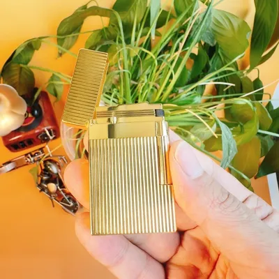 Luxury Pure Copper Lighter, New Vertical, Crisp Sound, Accessory Set, Gifts for Men Butane Gas Refill