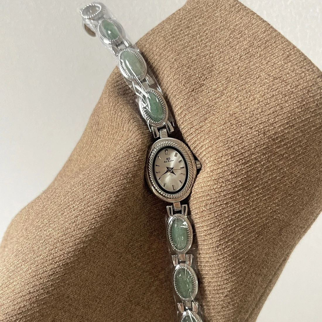 Natural Jade Bracelet Watch Gift Women,Ladies Watches Luxury High Quality Gold Quartz Watches, Elegant Women