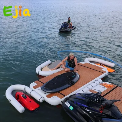 Sea Inflatable Floating Platform Jet Ski Motor C Dock & Water Bag Jet Ski Motor Floating Dock For Adult Kids Water Sports