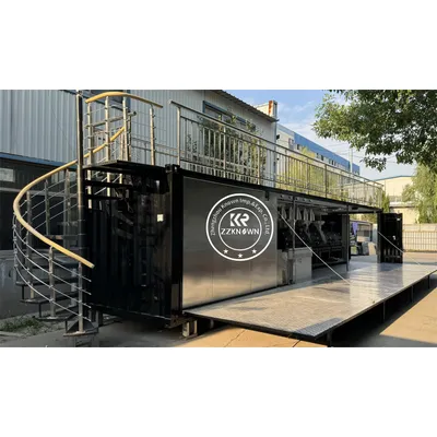 Luxury Prefabricated Portable Ice Cream Coffee Bar Custom Modular Flat Container Prefab Mobile Cafe Bars
