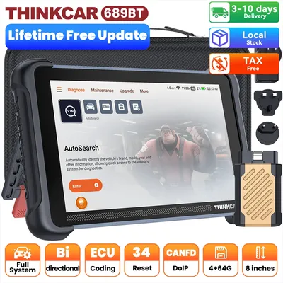 THINKSCAN 689BT Lifetime Free Auto Scanner Global Version ECU Coding Bidirectional Control CANFD DOIP OBD2 Car Diagnostics Tools